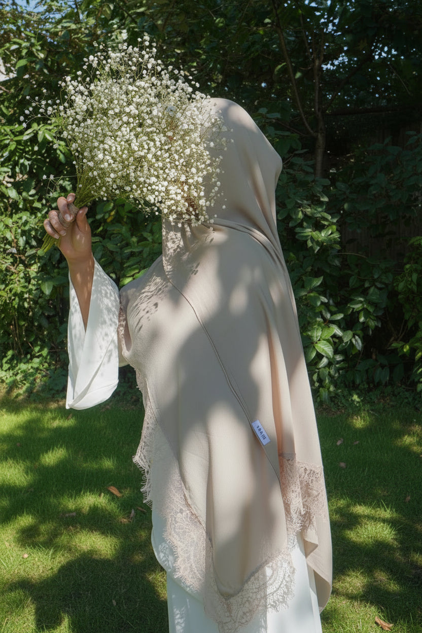 Sand - Modal Lace Hijab