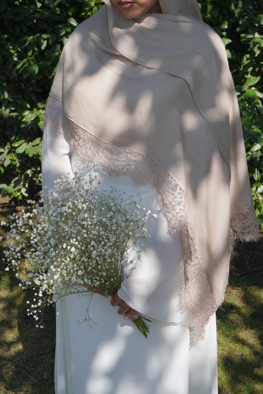 Sand - Modal Lace Hijab